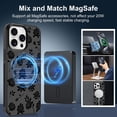 thumbnail image 2 of Anniamy Magnetic for iPhone 15 Pro Max Case, [Compatible with MagSafe] Black Rose Flower Print Phone Case with Screen Protector Hard PC+Soft TPU Bumper Protective Cover for Women, 2 of 6