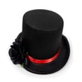 thumbnail image 4 of Vjnyvs Adult Victorian Top Hat, Rose Flower Magic Hat Jazz Cap Unisex Fedoras Hat Pirate Hat For Party Hat, 4 of 7