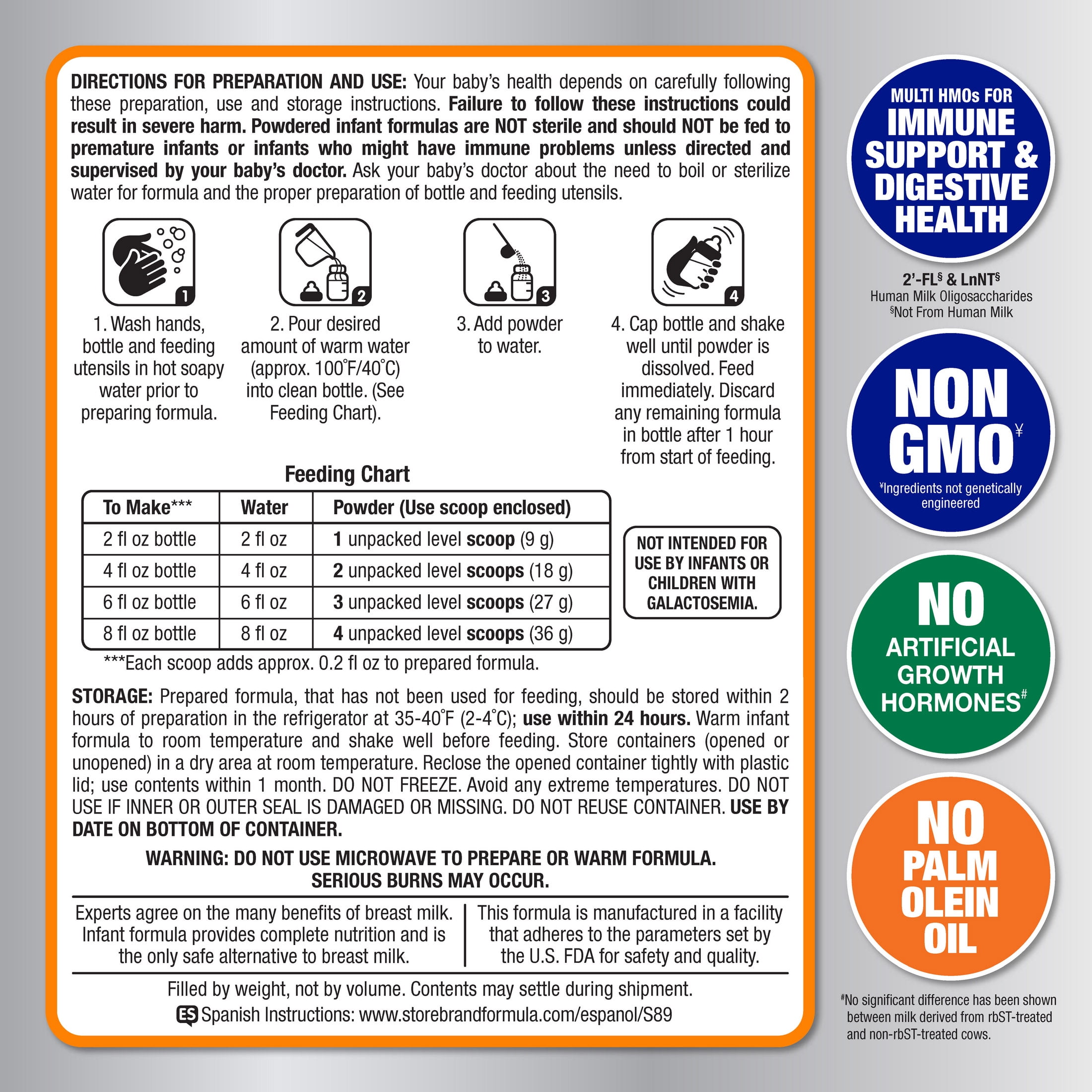 Parent's Choice Sensitivity Premium Baby Formula with Iron, Dual HMOs, 22.5 oz