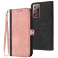 thumbnail image 1 of Nalacover Case for Samsung Galaxy Note 20 Ultra Wallet Case with Luxury PU Leather Wrist Strap Handbag Flip Cover, Magnetic Soft TPU Shockproof Protective Kickstand Card Slots Case,Pink, 1 of 7