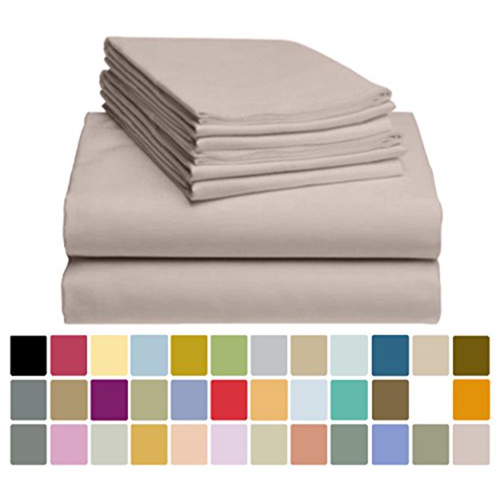 6 PC Bamboo Sheet Set w/ 18 inch Deep Pockets Eco Friendly