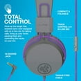 thumbnail image 4 of Jlab JBuddies Studio On-Ear Kids Wired Headphones, Graphite/Purple, Studio Volume Safe, Volume Limiter, Folding, Adjustable, Noise Isolation, with Mic, 4 of 6