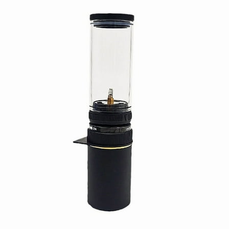 Outdoor Gas Candlelight Portable Camping Tent Gas Lamp Windproof Adjustable Gas Candlelight Lantern Camping Part Black