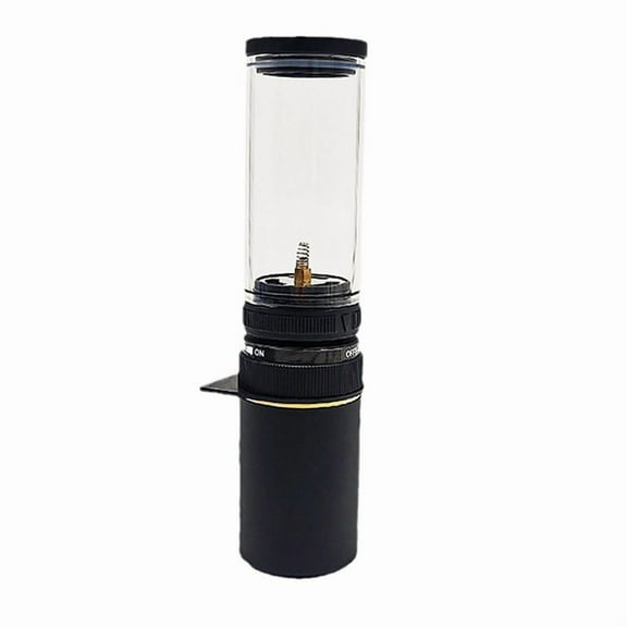 Outdoor Gas Candlelight Portable Camping Tent Gas Lamp Windproof Adjustable Gas Candlelight Lantern Camping Part Black