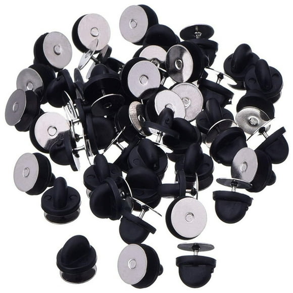 1 Box of Rubber Pin Backs Clutch Backings Pin Cap Keepers DIY Replacement with Blank Pin