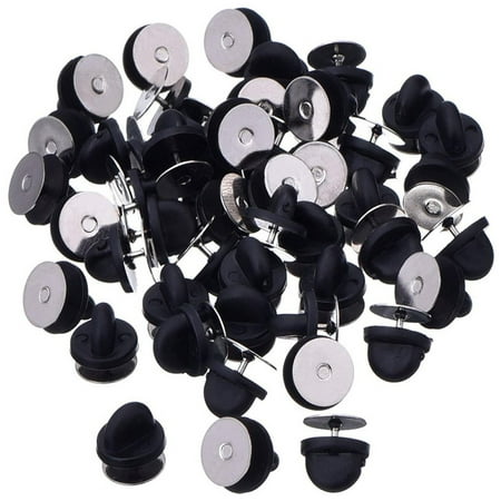 

1 Box of Rubber Pin Backs Clutch Backings Pin Cap Keepers DIY Replacement with Blank Pin
