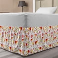 thumbnail image 1 of Nursery Bed Skirt, Doodle Colorful Pattern of Abstract Flowers and Birds, Elastic Bedskirt Dust Ruffle Wrap Around for Bedding Decor, 4 Sizes, Multicolor, by Ambesonne, 1 of 2