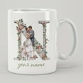 thumbnail image 5 of 1pc 11 Oz Personalized [Customized] Letter Wedding Picture Couple Flowers Letter Ceramic Mug Upload Your Name What You Want To Say For Office/Home/Festival/Party/Wedding, Perfect Birthday Gift, Cerami, 5 of 10