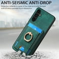 thumbnail image 2 of ELEHOLD Leather Case for Samsung Galaxy A04E Magnetic Detachable Card Holder Magnetic 2 in 1 Wallet Case with Ring Holder Kickstand Compatible with Mag Safe Shockproof Cover,green, 2 of 8