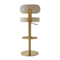 thumbnail image 5 of TOV Furniture Primrose Cream Textured Performance Fabric Adjustable Stool, 5 of 9