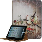 JYtrend iPad 2 /iPad 3 /iPad 4 Case, Multi-Angle Viewing Stand Leather Folio Smart Cover with Pocket, Auto Wake Up /
