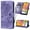 Purple, variant on for Google Pixel 8 Case, Flower Embossed PU Leather Shockproof Magnetic Flip Cover Card Holders Wallet Purse Phone Case for Google Pixel 8, Blue