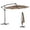 Brown, variant on EURO SAKURA 10ft Cantilever Patio Umbrella with Bluetooth Speaker Light, Burgandy