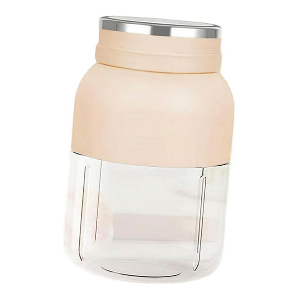 Licuadora portátil de 1200 ml, batidora personal de frutas, exprimidor eléctrico de taza para cítricos. Beige Blanco