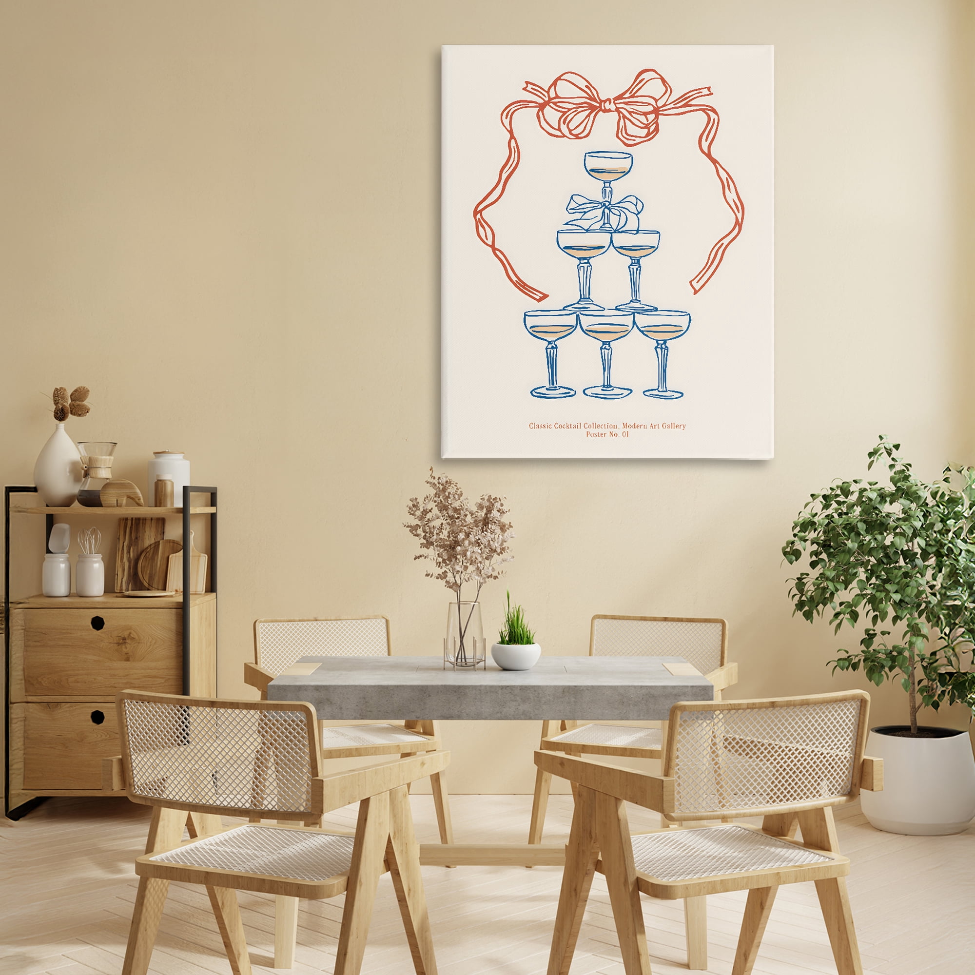 Stupell Industries Classic Cocktail Tower Canvas Wall Art, design by The Prints Vibe