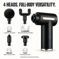thumbnail image 3 of ARIAGLINT Mini Portable Deep Tissue Massage Gun with 4 Massage Heads Quiet Muscle Fascia Gun for Travel Workout Office，Gifts, 3 of 8