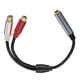 thumbnail image 2 of Metal shell gold-plated head dual-channel 6.35mm female to double lotus head RCA line female speaker audio connection cable, 2 of 4