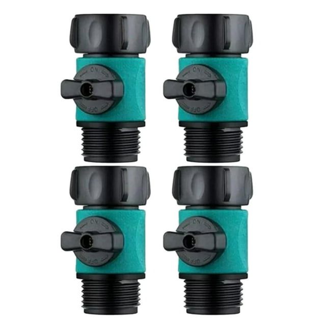Faucet Garden Hose Connectors with Shutoff Set for All Standard 3/4 and Compatible with Various Hoses Water Hose Connector Kit Durable and Easy to Use 4PCS