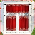 thumbnail image 6 of Christmas Snowflake Red Kitchen Curtains Snow Winter Window Curtains Valance and Tier Set 36 Inch Rod Pocket Short Tier Curtain for Room Kitchen Decor, 6 of 7