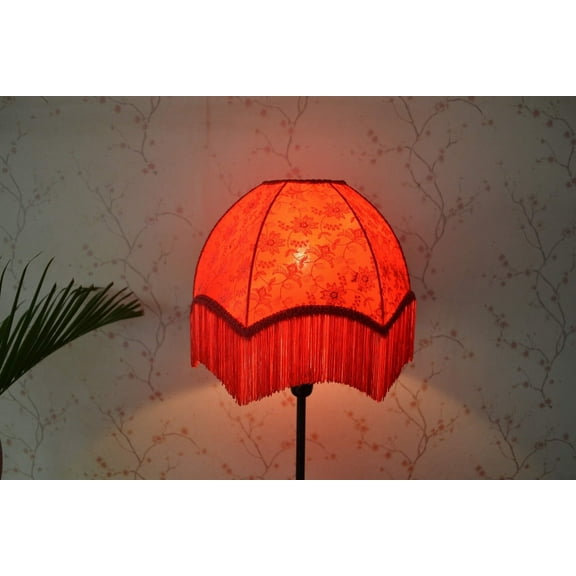 BespokeByNikita Scallop Dome Red Lamp Shade