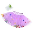 thumbnail image 2 of XXWXYD Toddler Girl Floating Pom Pom Tutu Skirt | Colorful Mesh Ballet Princess Skirt | Birthday Part𝗒 Ballet Dance Dress, 2 of 7