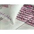 thumbnail image 4 of Ambesonne Paris Quilted Bedspread Set 3 Pcs, Hearts on Eiffel Tower, Queen Size, Pale Pink Purple White, 4 of 5