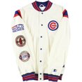 thumbnail image 2 of STARTER Mens Cubs World Series Champions Varsity Jacket, Off-White, Large, 2 of 3