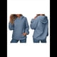 thumbnail image 2 of Sudadera con Capucha para Mujer, Sudadera de Larga, Holgada y con Bolsillos. Azul Mar XL, 2 of 6