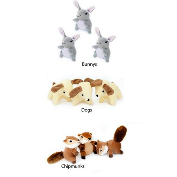 Zippy Paws 2720-HH Burrow Refill Plush Dog Toy for Hedgehog