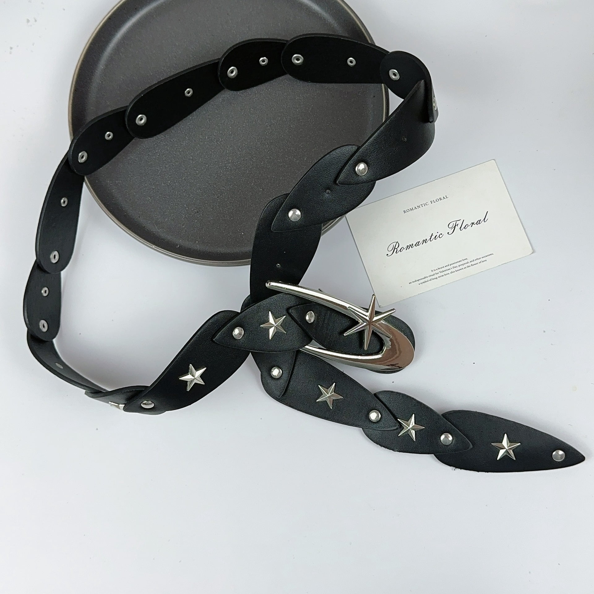 Genuine Leather Studded Punk Belt Y2K Goth Unisex 1.1\
