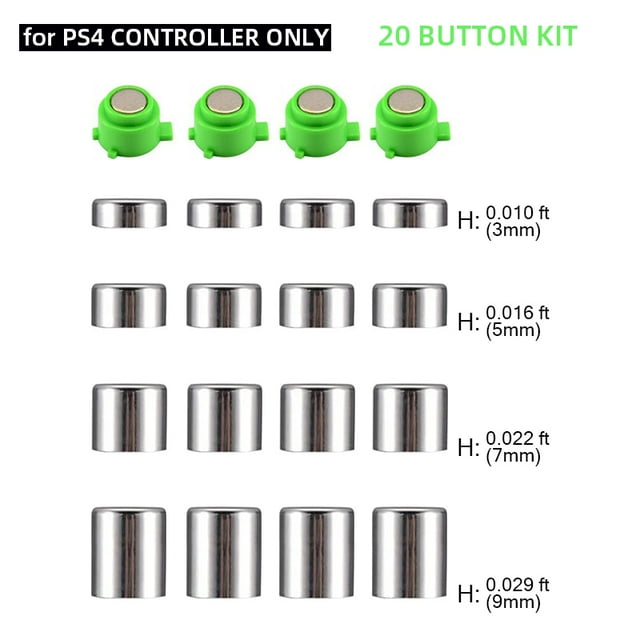 Replacement Bullet Buttons & Controller Thumbsticks Repair Kit Compatible with PlayStation PS4/PS5 Controller - Metal Adjustable Repair Kit
