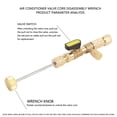 thumbnail image 4 of Kit de Quema de Nús de la Válvula, SAE 1/4 5/16 Port Port Valve Tool de Eliminacia de Núcleos Compatibilidad para R22 R12 R407 R410 R404 R32, 4 of 7