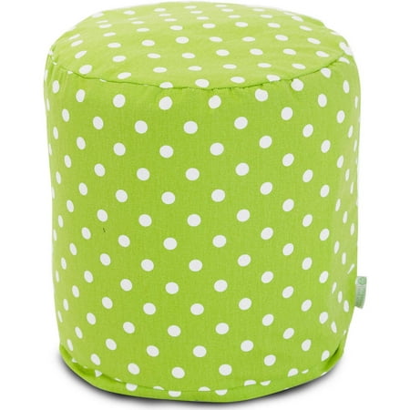 Majestic Home Goods Small Polka Dot Indoor Ottoman Pouf
