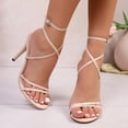 thumbnail image 5 of Strappy High Heels Open Toe Slingback Sandals for Women, Dressy Comfortable Fashion With Heel Summer Hallux Valgus High Heels Shoes, Prom Party Wedding, 5 of 7