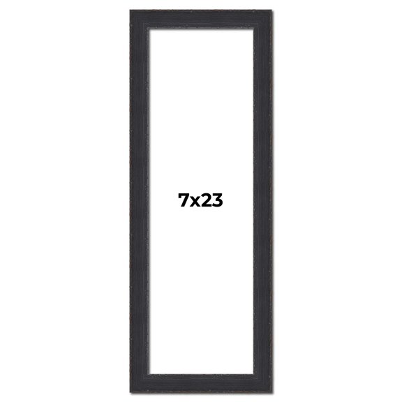 7x23 Frame Black Real Wood Picture Frame Width 1.25 Inches | Interior Frame Depth 0.5 Inches |