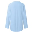 thumbnail image 4 of Women Blouses Violet Blouses Tops Women Tops Short Small Top with Lace Sports Tights Womens Long Sleeve Casual Light Shirt Dressy Crop Turtleneck Long Sleeves Lace Sky Blue 2XL, 4 of 5
