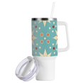 thumbnail image 2 of Floral Flowers Blue 40 oz Tumbler with Handle Insulated&nbsp;Travel Mug&nbsp;Lid Straw Leak Proof Steel Vacuum Water Bottles Glasses Fits in Car Cup Holder, 2 of 7