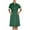 Green, variant on Xfvqtps Womens Nurse Dress with Pockets Button Short Sleeve Splicing Stand Collar Caregiver Work Dress Blue