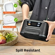 Cordless Electric Lunch Box for Adults, 5.5 Cups Self Heating Lunch Box Battery Powered, with Automatic Scheduled Heating, Removable Tray Divider, for Work Car Outdoor Use, Black