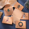 thumbnail image 2 of 18 tarjetas de felicitación navideñas vintage con sobres creativos JM, 2 of 5