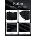 thumbnail image 3 of Eytino Cowl Neck Blouses for Women Dressy Casual Short Sleeve Spring Summer Tops Work Office Shirts, 3 of 9