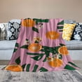 thumbnail image 2 of Flannel sofa blanket , Super Soft Cozy Blanket for Sofa, Lightweight Fuzzy Throw Blanket for Sofa Monstera Leaves Wildflowers, 2 of 6