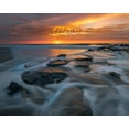 thumbnail image 2 of Jaynes Gallery 32x26 Gold Ornate Wood Framed with Double Matting Museum Art Print Titled - USA-New Jersey-Cape May National Seashore Sunrise on ocean shore, 2 of 4