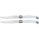 thumbnail image 1 of Juego de Cuchillos para Corte VentDepot LaguioleWhite 2Pzas 23 cm Blanco Acero Inoxidable Cuchillo para Carne, 1 of 4