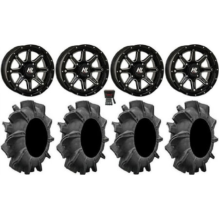 High Lifter HL4 14 Wheels Machined 32 Assassinator Tires Kawasaki Teryx Mule High Lifter HL4 14 Wheels Machined 32 Assassinator Tires Kawasaki Teryx Mule