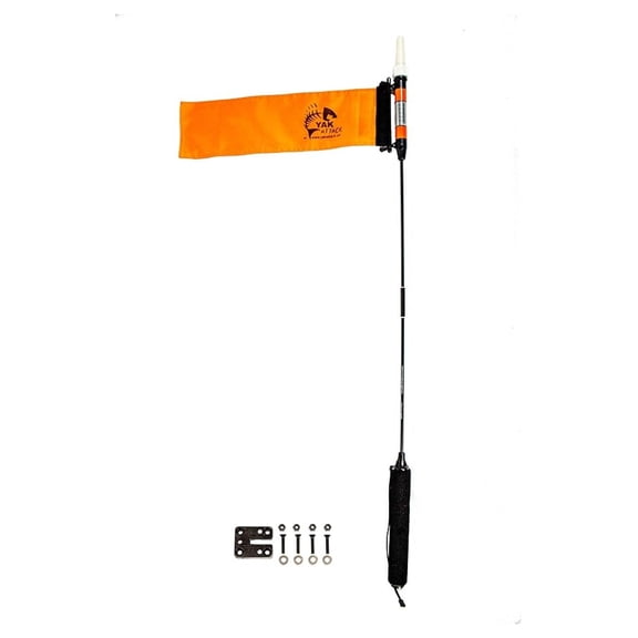 VISICarbon Pro with MightyMount | 360° LED Safety Light & Flag System for Kayak Visibility | Includes Mount & | Carbon Fiber Mast | Collapsible Design | Made in USA
