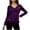 Purple Velvet Tops for Women, variant on Kinrui Women's Velvet Tops Sequin Long Sleeve V Neck Spring Trendy T-Shirts Sparkle Glitter Christmas Formal Evening Party Holiday Shirts Blouse Green,S