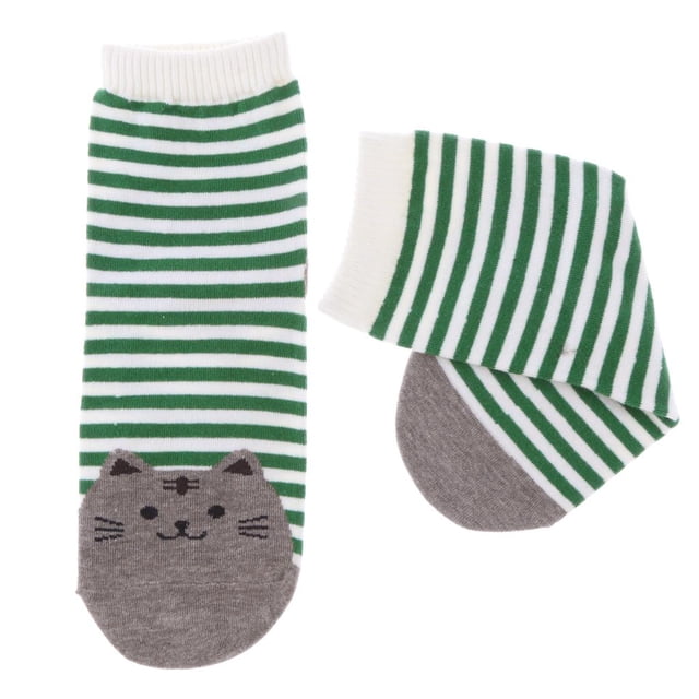 Moda Mujer Suave Longitud de La Pantorrilla Calcetines de Rayas Invierno Cálido Estilo 2