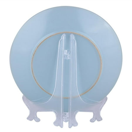 Ejoyous 10pcs Folding White Plastic Plate Holders Dish Picture