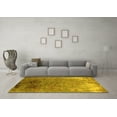 thumbnail image 3 of Ahgly Company Indoor Square Oriental Yellow Industrial Area Rugs, 3' Square, 3 of 4